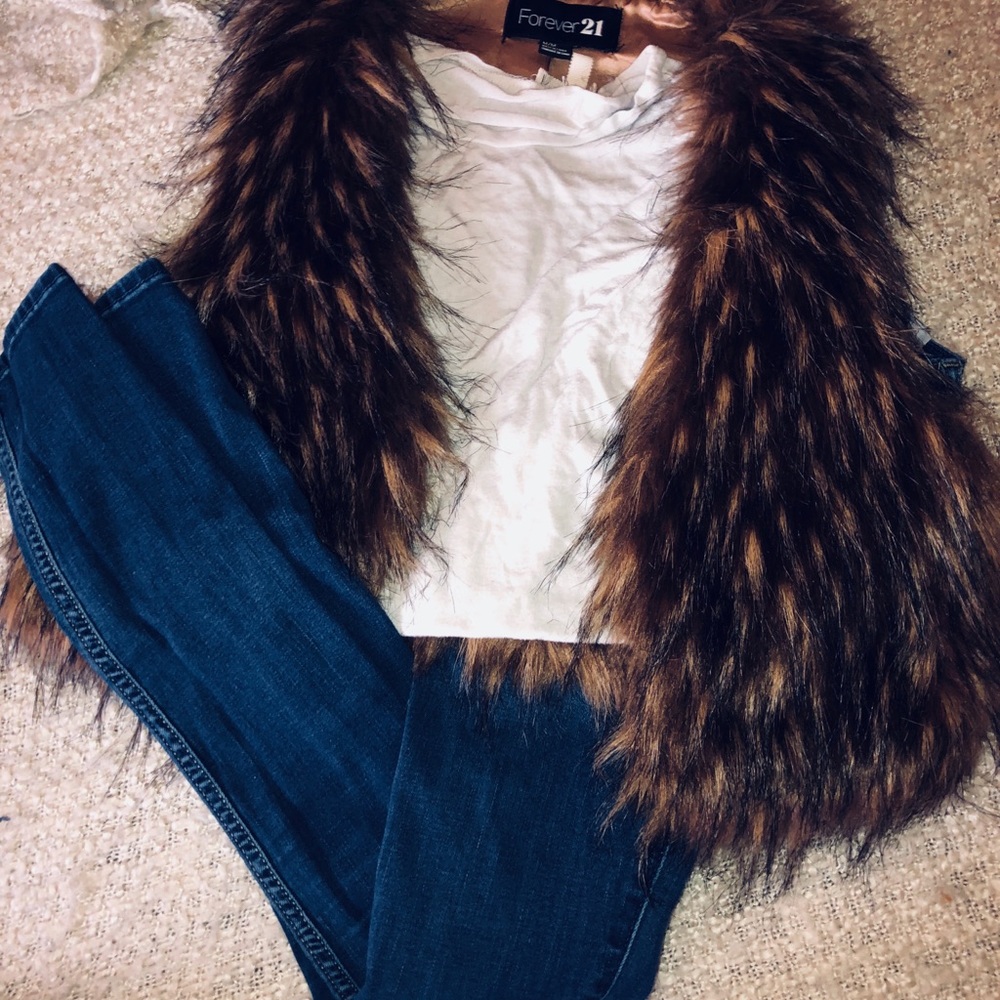 Forever 21 furry vest